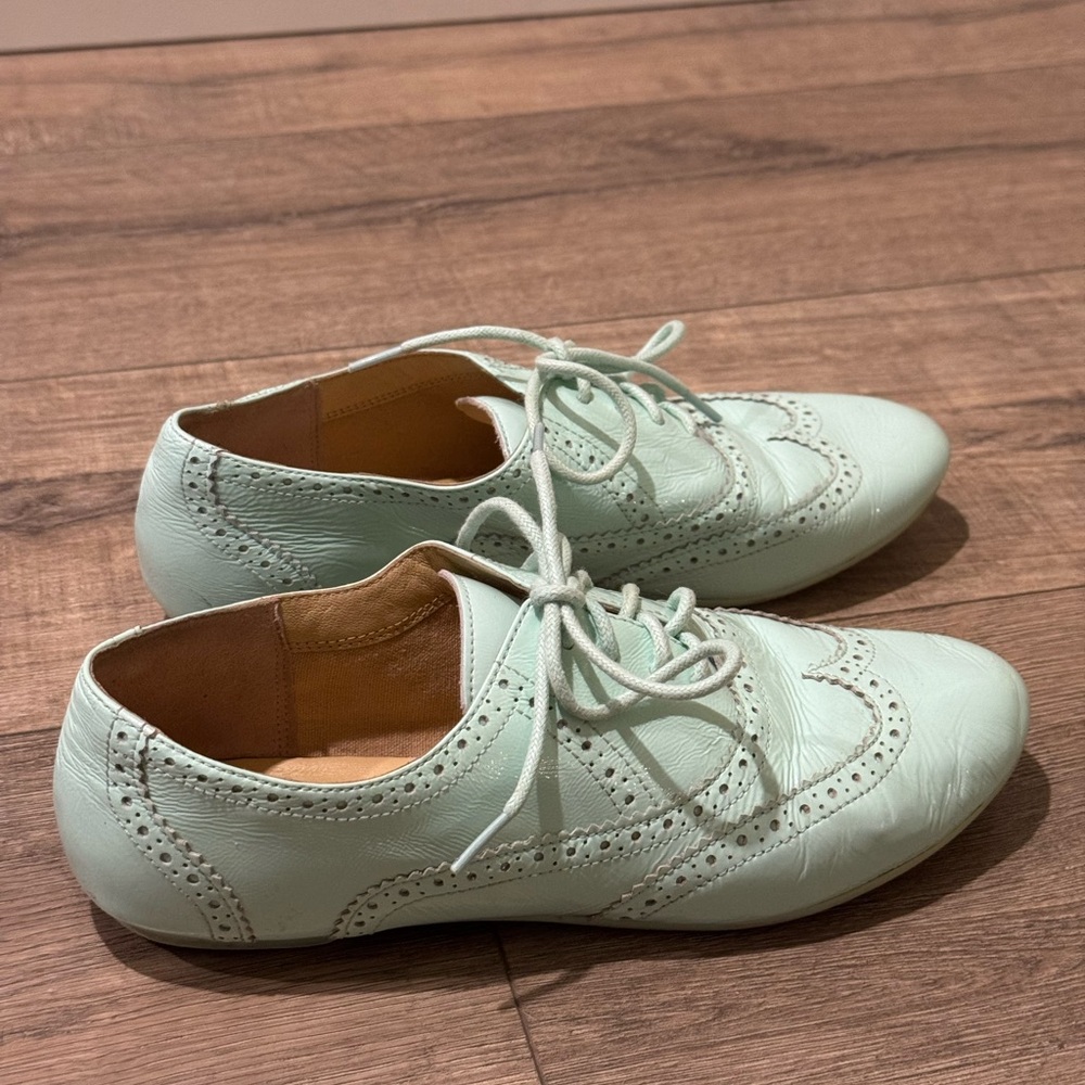 Cole Haan Mint Green Women's brogue Oxford Flats